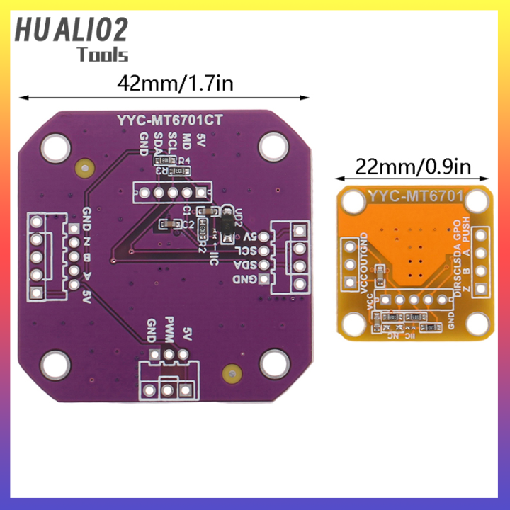 เครื่องเข้ารหัสแม่เหล็ก-huali02-mt6701เซ็นเซอร์โมดูลวัดมุมการเหนี่ยวนำแม่เหล็ก