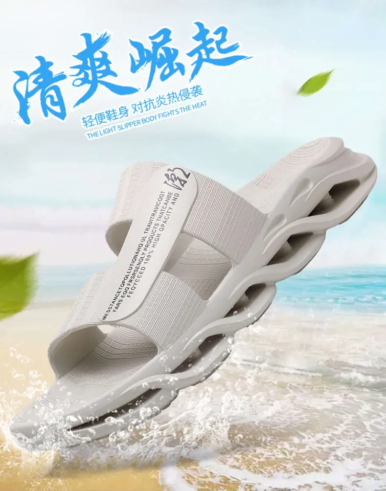Palm Slippers For Men High Platform Summer Rubber Flip Flops