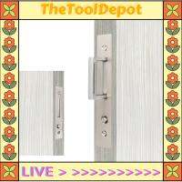 Thetooldepot/ สีดำ/เงินกระเป๋าขอบประตูดึงสแตนเลสบานเลื่อนซ่อนด้ามดึงประตูด้านข้างป๊อปอัพ