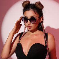 R Vintage Cat Eye Designer Sunglasses Fashion UV400 Protection Glasses