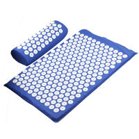 Yoga Acupressure Mat Pillow Massage Set for Back Neck Pain Relief and Muscle Relaxation