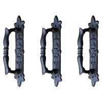 3X European Retro Cast Iron Craft Door Handles for Garden/Courtyard Door Handle Decoration for Home Door