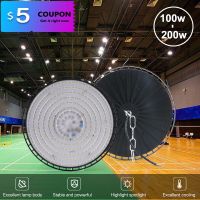 200W UFO LED High Bay Light AC220V Aluminum Led Workshop High Brightness IP65 Waterproof Market Warehouses Workshop Garage Lamp