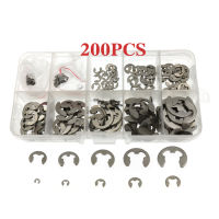 120/200 PCS Stainless Steel E Clip Washer Assortment Kit Circlip Retaining Ring for Shaft Fastener M1.5~M10