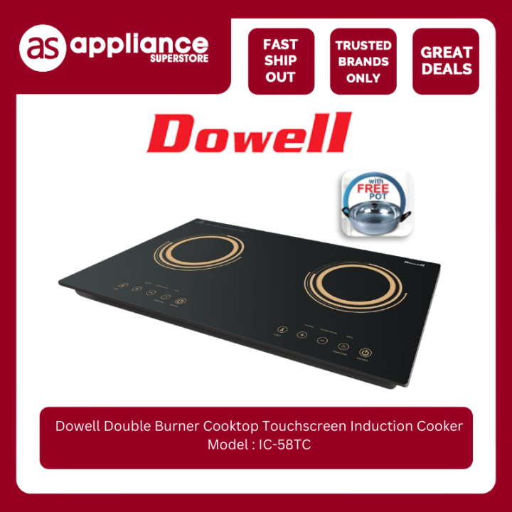 Dowell Double Burner Cooktop Touchscreen Induction Cooker IC58TC