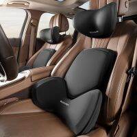 Universal Car Office Chair Waist Back Support Cushion 3D Memory Cotton Seat Headrest Neck Pillow Drivers Sitting Assistant Pad Seat Cushions