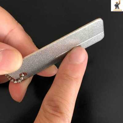 Poratable Sharpening Stone Diamond Mini Fish Hook File Wear-Resistant Hook Grinder น้ำหนักเบาสำหรับ Outdoor แคมป์ปิ้งเครื่องมือตกปลา