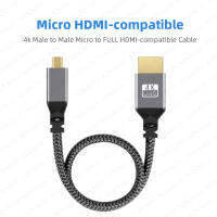 OKDEALS ไมโคร HDMI เป็น HDMI D-สายชนิด HDMI ความละเอียดสูงสายส่งข้อมูลถักเกลียวกล้องสายวิดีโอร่างกาย