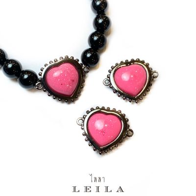 Leila Amulets สีผึ้งมายาศาสตร์ หัวใจ สีชมพู (พร้อมกำไลหินฟรีตามรูป)