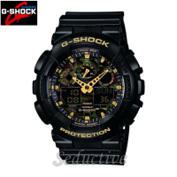 นาฬิกาข้อมือGShock (55mm, ตัวเรือนสีดำ, สายสีดำ) รุ่น GA-100CF-1A9DR