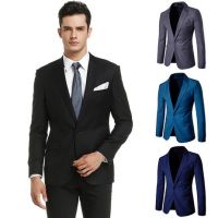 Casual Men Blazer Slim Fit Banquet Dress Mens Blazers and Suit Jackets