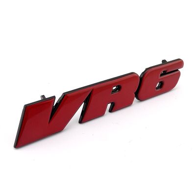 ป้าย VR6ติด3D ตะแกรงหน้ารถคุณภาพของแท้สีโครเมี่ยมสีแดงสัญลักษณ์ร้าน MK3สำหรับกอล์ฟ3