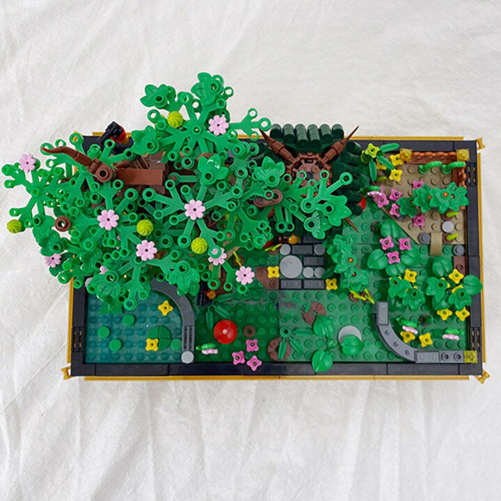 เหล่านี้00903-eternal-plant-locust-tree-pavilion-river-grass-garden-bonsai-pot-mini-blocks-อิฐของเล่นสำหรับเด็กไม่มีกล่อง