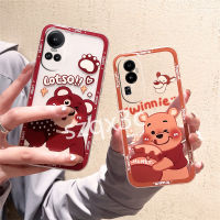 เคสโทรศัพท์ OPPO Reno10 Pro + Reno 10 Pro 8Z 8 5G A98 A57 A77 A77S A17 4G 2023เคสซิลิโคนนิ่มน่ารักการ์ตูนหมีน้อยเคสใสกรอบป้องกันกล้อง