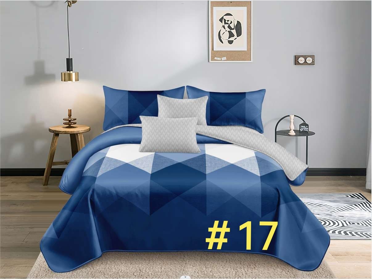 (4 IN1) Queen Size Premium Bed sheet Cotton Fitted Bed sheet Set Cadar