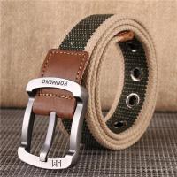 Men Belt Men’s Casual Canvas Buckle Belt for Men 115cm Korean Version