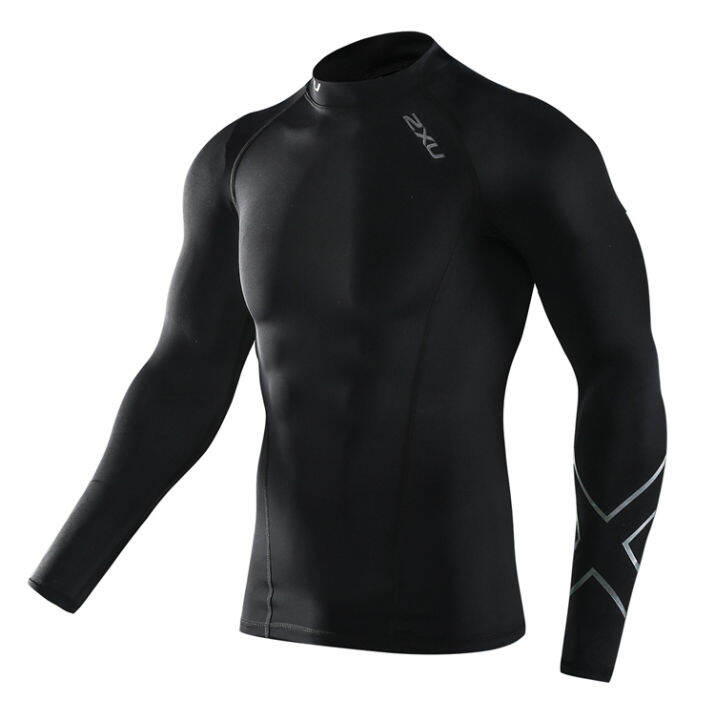 เสื้อรัดกล้ามเนื้อ-2xu-men-compression-black-black