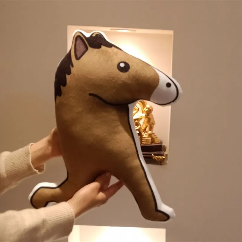 COD] Funny Hit Your Horse Pillow Large Doll Mup Sand Carving Horse ing Doll  Crying Your Horse Cut Your Horse Hair Plush Toy | Lazada PH