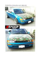 ลิ้นซิ่งNSPEED ใส่ Toyota Corolla AE100-101