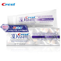 3D White Crest ยาสีฟัน Brilliance ฟันไวท์เทนนิ่งยาสีฟันฟลูออไรด์ Anticavity Complex MICA Mint Flavour Tube Squeezer