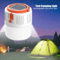 V65 Solar LED Camping Light USB Lanterns Bulb Portable Outdoor Tent Hiking Light