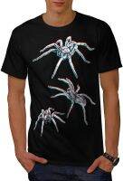 wellcoda Spider 3D Animal Mens T-Shirt, Spooky Graphic Printed Tee