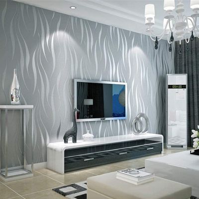 【LZ】✔  Beautiful Wallpaper 950CM Wave Stripe Wall Sticker Wardrobe Cabinet Table Contact Paper Living Room Bedroom Wallcovering Decor