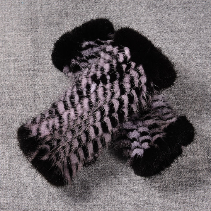 20ซม-ถักผู้หญิง-fingerless-ฤดูหนาวหนาอบอุ่น-feamel-ถุงมือยาว100-ของแท้-mink-fur-mittens