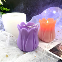 【YY】Large Three-Dimensional Tulip Flower Aromatpy Candle Silicone Mold Creative Plaster Craft Decoration Handmade Soap Mold