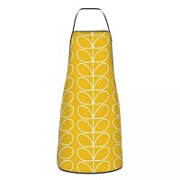 Unisex Orla Kiely Linear Stem Bib Apron Adult Women Men Chef Tablier Cuisine for Kitchen Cooking Scandinavian Floral Painting