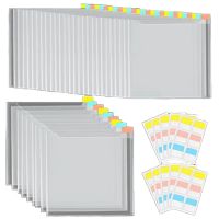 36PCS Scrapbook Paper Storage, Paper Organizer Storage with 60PCS Sticky Index Tabs for Holding 6X6Inch Scrapbook Paper