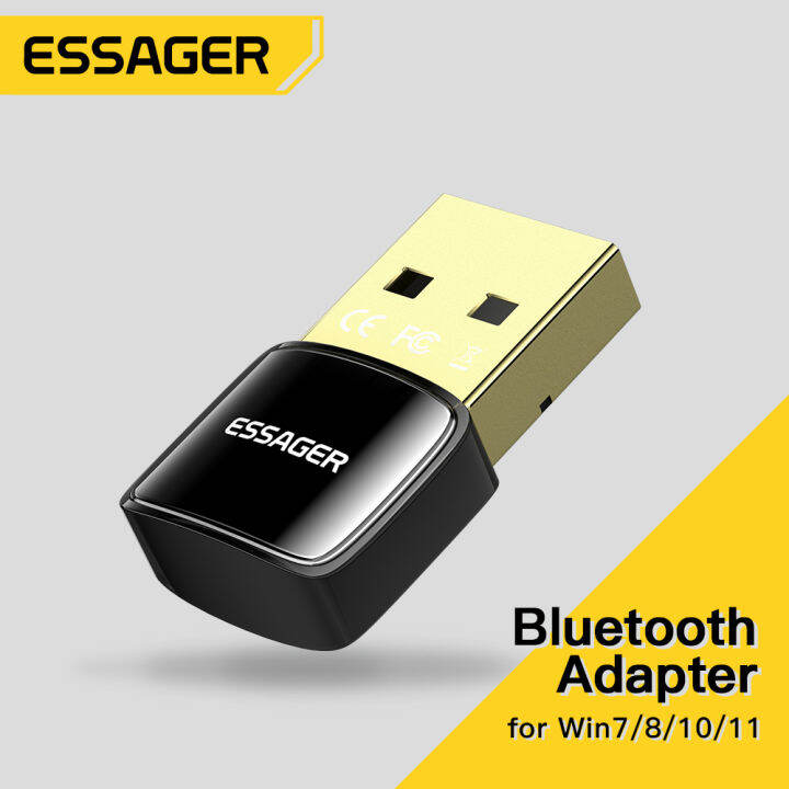 Essager USB Bluetooth 5.0ดองเกิ้ลอะแดปเตอร์สำหรับ PC ลำโพงแล็ปท็อปไร้