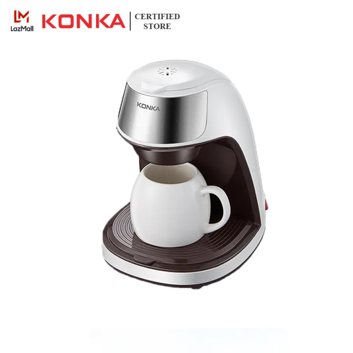 Máy Pha Cà Phê KONKA KCFCS2 dễ sử dụng công suất 450W pha cà phê nhỏ giọt bình chứa tối đa 0.3L thời gian pha nhanh chóng thiết kế hiện đại sang trọng bảo hành 12 tháng