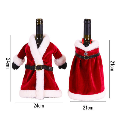 สร้างสรรค์ขวดไวน์คริสต์มาสชุดบ้านซานตาฝาขวดไวน์มนุษย์หิมะถุงน่องผู้ถือของขวัญคริสต์มาส N Avidad ตกแต่งปีใหม่