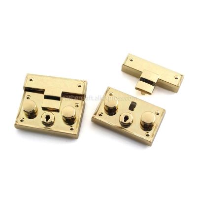 1pcs Metal Zinc Alloy Rectangle Push Lock Durable design Luggage Hardware Leather Accessorie with Washer