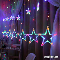 Christmas Fairy Lights Festoon Led String Lights Star Garland on Window Curtain Indoor Tree Decoration Halloween Wedding Light