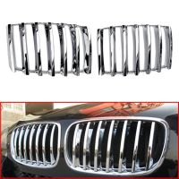 Chrome Front Bumper Kidney Grill Grille Vent Hole Frame Trim Cover For X5 E70 2008 2009 2010 2011 2012 2013