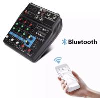 มิกเซอร์ MIXER MINI 4-channel สเตอริโอมิกเซอร์ 4 ช่อง ผสมสัญญาณเสียง มิกเซอร์ มีBluetooth MP3 USB