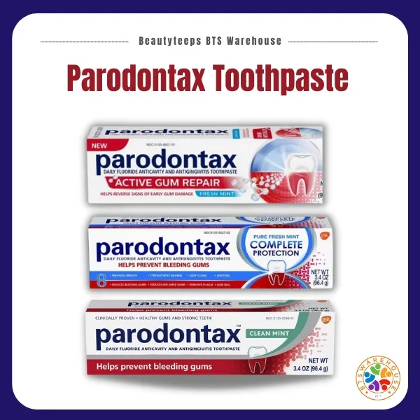 ☉Parodontax Toothpaste For Bleeding Gums, Gingivitis Treatment And Cavity Prevention BGBB