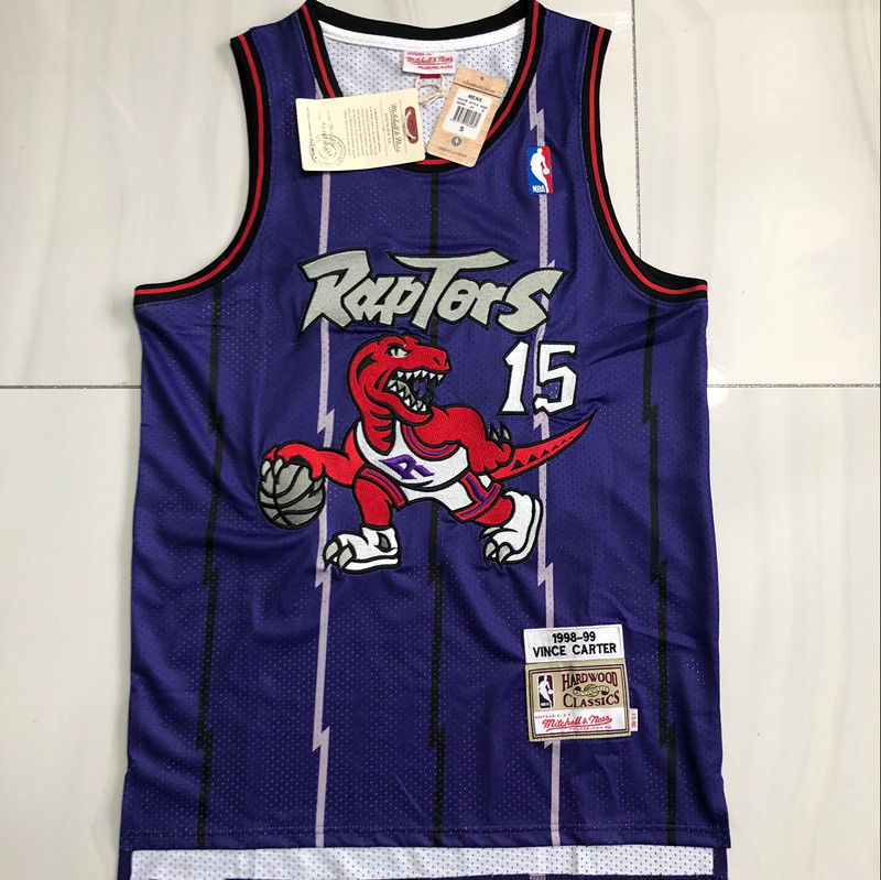 Classic Vince Carter #15 Toronto Raptors Basketball Jersey Stitched Purple 