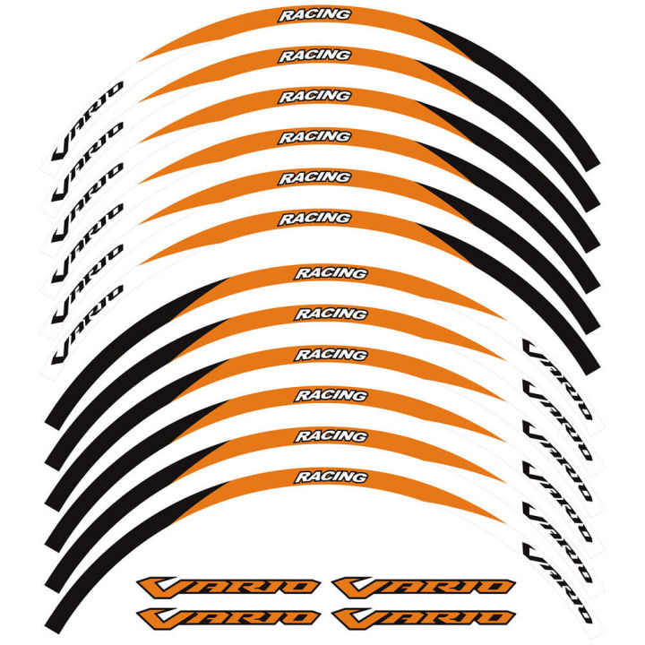 สติกเกอร์ติดอุปกรณ์แข่งรถจักรยานยนต์สติกเกอร์ลายแถบยางขอบล้อสำหรับรถ-honda-vario-vario125สติกเกอร์ขอบ-vario160-vario150-vario150-14-14