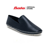 Bata บาจา รองเท้าคัทชู รองเท้าลำลอง รองเท้าใส่สบายหน้าร้อน รองเท้าสลิปออน รองเท้าหุ้มส้น สำหรับผู้ชาย รุ่น Cast สีกรมท่า 8519010