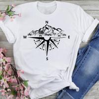 เสื้อยืดผ้าฝ้ายWomen Sweet Mounn Camper New Style Cartoon Fashion Summer Lovely Clothes Print Short Sleeve Tops Tees Tshirt T-Shirt