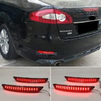 ไฟสะท้อนแสงติด Bemper Belakang LED 1ชุดสำหรับ Ford Mondeo รถซีดาน2007 2008 2009ท้ายรถไฟตัดหมอกไฟเบรก2010