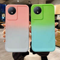 ปลอกซิลิโคนแบบนิ่มสำหรับ VIVO Y02/Y02A/Y02t ไล่ระดับสีเคสโทรศัพท์คู่หรูหรา TPU เลนส์รวมทุกอย่างกันกระแทกปกป้อง T2-9ฝาครอบหลัง