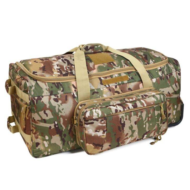 Large Capacity Military Tactical Travel Bag Wheeled Deployment Trolley
