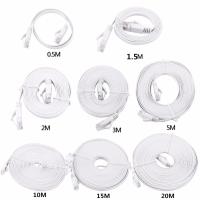 0.5m/1.5m/2m/3m/5m/10m/15m/20mสายเคเบิลอีเทอร์เน็ตความเร็วสูง RJ45 CAT6 แบนเครือข่ายแลนเอเธอร์เน็ตสาย UTP Patch Router สายเคเบิล