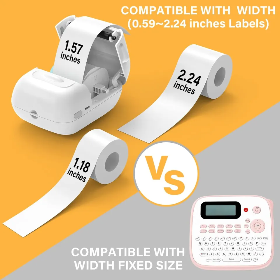 Portable Mini Label Printer P50 Thermal Adhesive Label Maker Inkless  Bluetooth Labeller Similar as Marklife P50 DIY Label Tapes