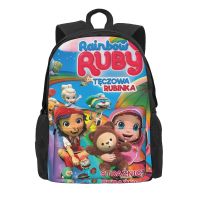 【cw】Rainbow Ruby Lulu And Bear Cute Women Backpack 3D Print Student School Bag Mochila Teenage Large Capacity Travel Shoulder Bag