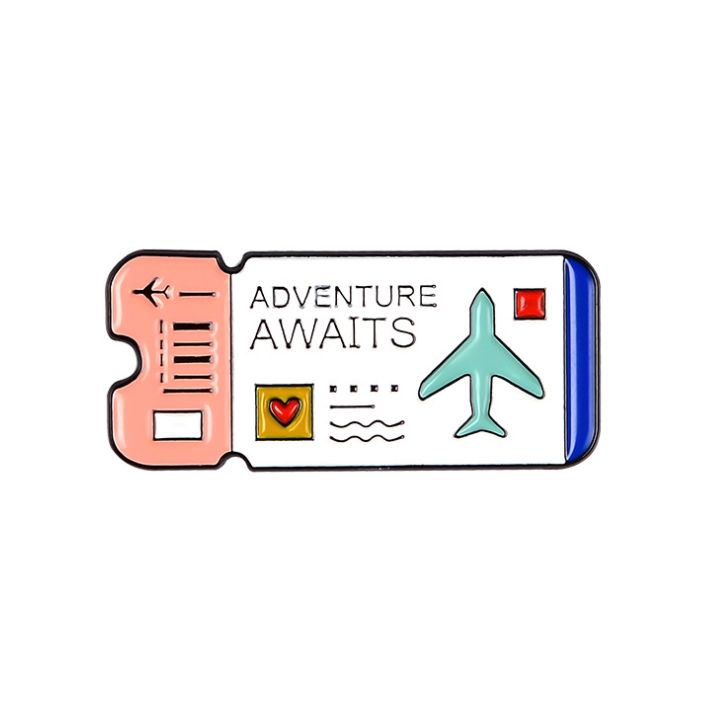 เข็มกลัดติดเสื้อ-กระเป๋า-ลาย-adventure-awaits